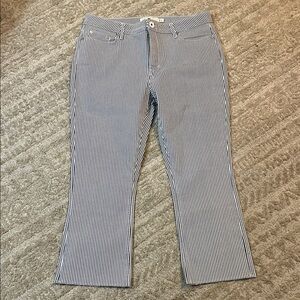 Vineyard Vines High Rise Kick Flare Railroad Navy&White Strip Women’s Pants 31